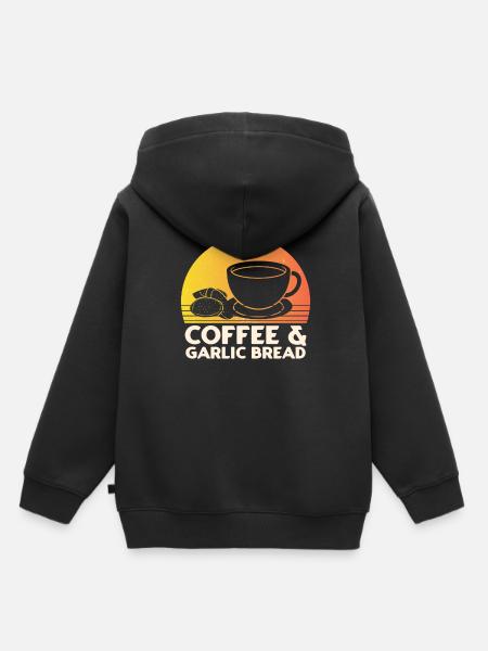 Knoblauch Knoblauchbrot Essen Geschenk - Kinder Premium Organic Hoodie - Schwarz