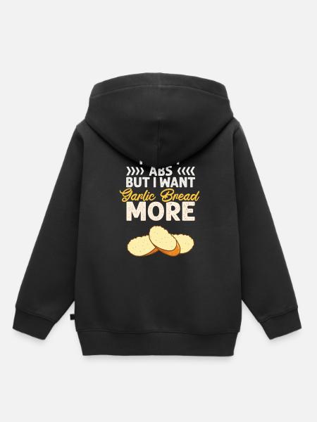 Knoblauch Knoblauchbrot Essen Geschenk - Kinder Premium Organic Hoodie - Schwarz
