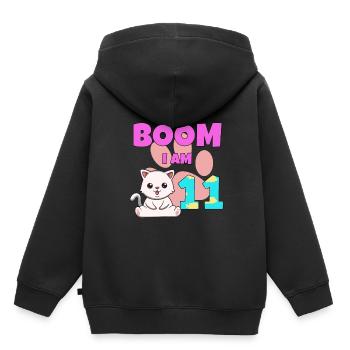 11. Geburtstag - Kinder Premium Organic Hoodie - Schwarz - Hinten - AI Model Kid Male (0cm)