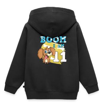 11th birthday dog - Kids Premium Organic Hoodie - black - Back - AI Model Kid Male (0cm)