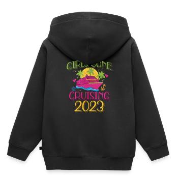 Kreuzfahrt - Kinder Premium Organic Hoodie - Schwarz - Hinten - AI Model Kid Male (0cm)
