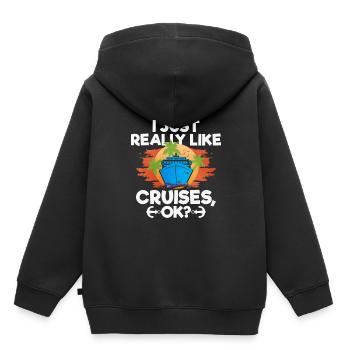 Kreuzfahrt - Kinder Premium Organic Hoodie - Schwarz - Hinten - AI Model Kid Male (0cm)