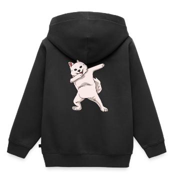 Esquimau d’Amérique - Sweat Premium à capuche enfant bio - noir - Dos - AI Model Kid Male (0cm)