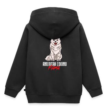 Esquimau d’Amérique - Sweat Premium à capuche enfant bio - noir - Dos - AI Model Kid Male (0cm)