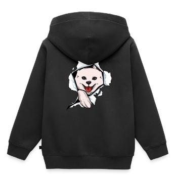 Esquimau d’Amérique - Sweat Premium à capuche enfant bio - noir - Dos - AI Model Kid Male (0cm)