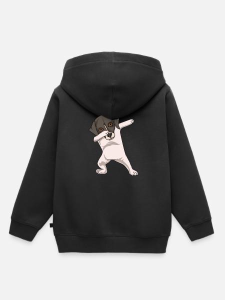 Whippet - Kinder Premium Organic Hoodie - Schwarz