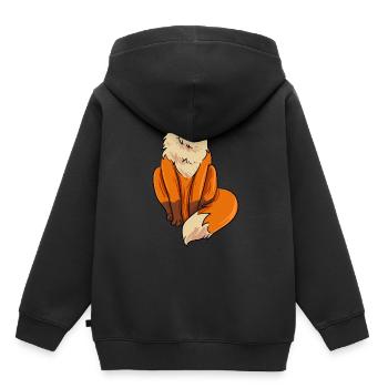 Costume de renard - Sweat Premium à capuche enfant bio - noir - Dos - AI Model Kid Male (0cm)