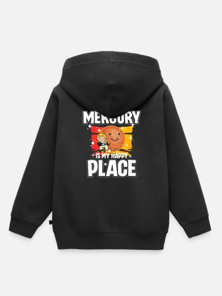 Merkur Planet Geschenk - Kinder Premium Organic Hoodie - Schwarz