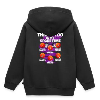 Mars - Kinder Premium Organic Hoodie - Schwarz - Hinten - AI Model Kid Male (0cm)