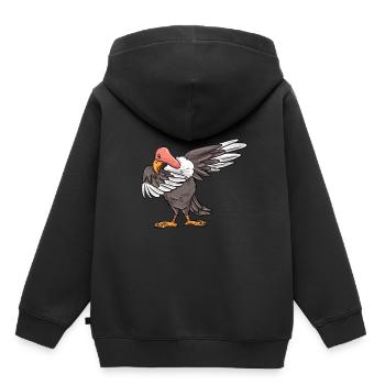 Vautour - Sweat Premium à capuche enfant bio - noir - Dos - AI Model Kid Male (0cm)