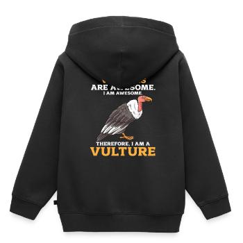 Vautour - Sweat Premium à capuche enfant bio - noir - Dos - AI Model Kid Male (0cm)