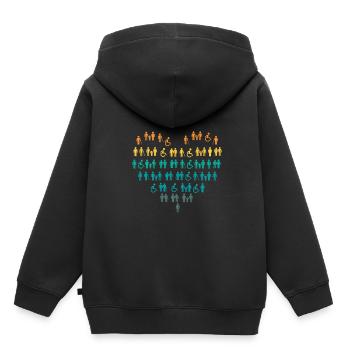 Rollstuhl - Kinder Premium Organic Hoodie - Schwarz - Hinten - AI Model Kid Male (0cm)