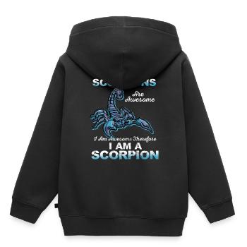 Scorpion - Sweat Premium à capuche enfant bio - noir - Dos - AI Model Kid Male (0cm)