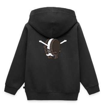 Keks-Paar Liebe - Kinder Premium Organic Hoodie - Schwarz - Hinten - AI Model Kid Male (0cm)