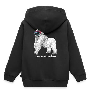 Cadeau VR de réalité virtuelle - Sweat Premium à capuche enfant bio - noir - Dos - AI Model Kid Male (0cm)