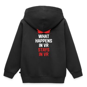 Cadeau VR de réalité virtuelle - Sweat Premium à capuche enfant bio - noir - Dos - AI Model Kid Male (0cm)