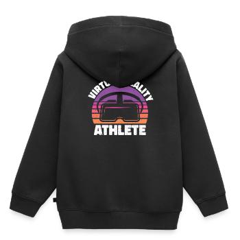 Virtual Reality VR Geschenk - Kinder Premium Organic Hoodie - Schwarz - Hinten - AI Model Kid Male (0cm)