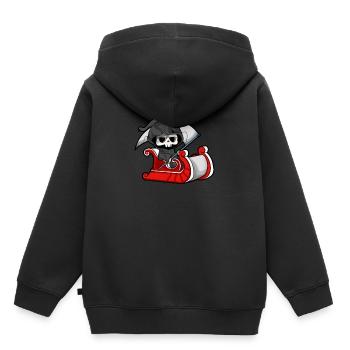 La Faucheuse - Sweat Premium à capuche enfant bio - noir - Dos - AI Model Kid Male (0cm)