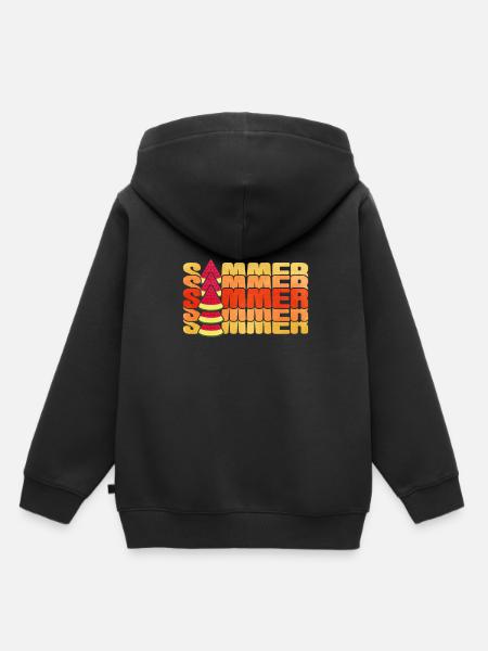 Wassermelone - Kinder Premium Organic Hoodie - Schwarz