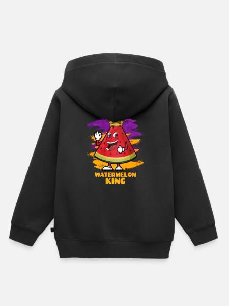 Wassermelone - Kinder Premium Organic Hoodie - Schwarz