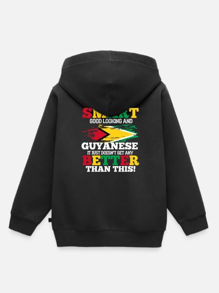 Guyana - Kinder Premium Organic Hoodie - Schwarz