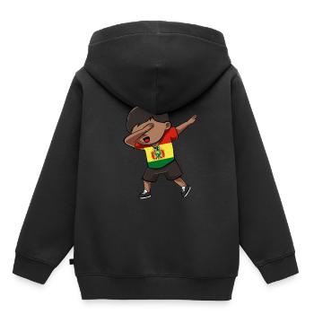 Bolivie - Sweat Premium à capuche enfant bio - noir - Dos - AI Model Kid Male (0cm)