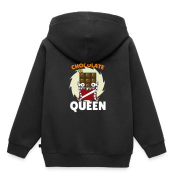 Schokolade - Kinder Premium Organic Hoodie - Schwarz - Hinten - AI Model Kid Male (0cm)