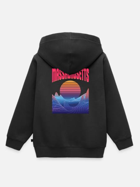 Massachusetts - Kinder Premium Organic Hoodie - Schwarz