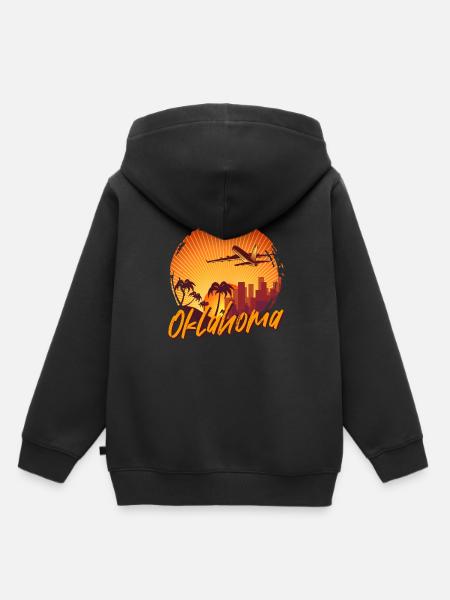 Oklahoma - Kinder Premium Organic Hoodie - Schwarz