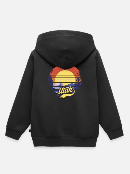 Utah - Kinder Premium Organic Hoodie - Schwarz