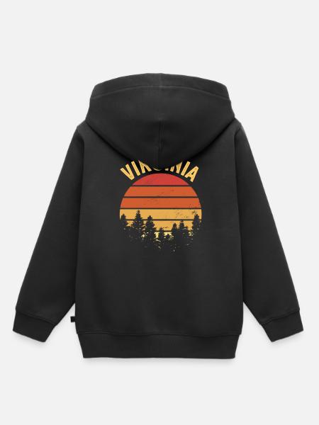 Virginia - Kinder Premium Organic Hoodie - Schwarz