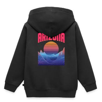Arizona - Sweat Premium à capuche enfant bio - noir - Dos - AI Model Kid Male (0cm)
