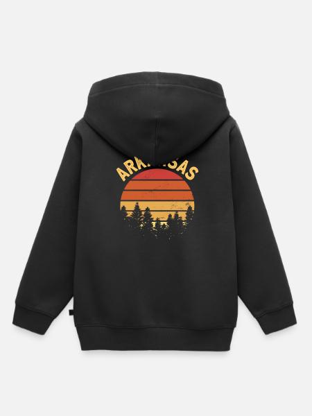 arkansas - Kinder Premium Organic Hoodie - Schwarz