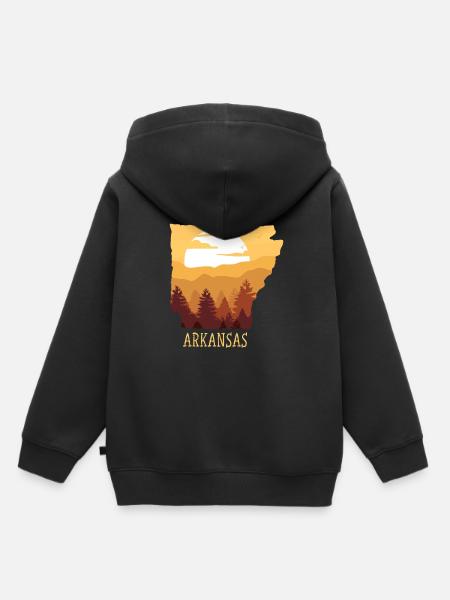 arkansas - Kinder Premium Organic Hoodie - Schwarz