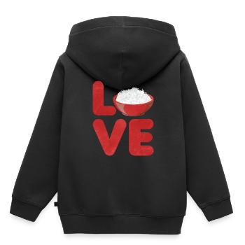 Rice - Kids Premium Organic Hoodie - black - Back - AI Model Kid Male (0cm)