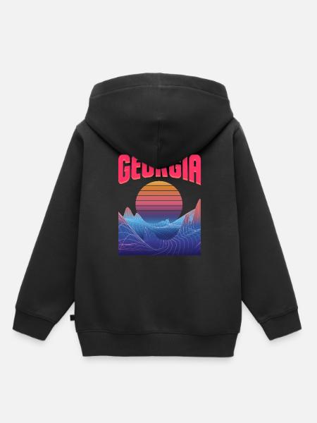 georgia - Kinder Premium Organic Hoodie - Schwarz
