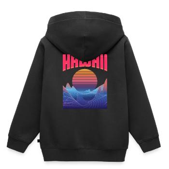 Hawaï - Sweat Premium à capuche enfant bio - noir - Dos - AI Model Kid Male (0cm)