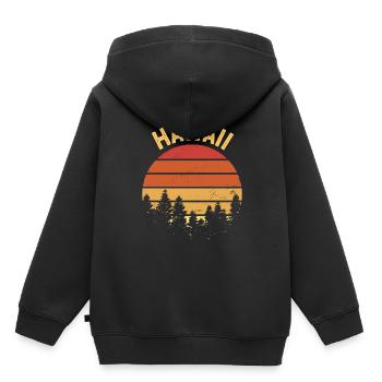 Hawaï - Sweat Premium à capuche enfant bio - noir - Dos - AI Model Kid Male (0cm)