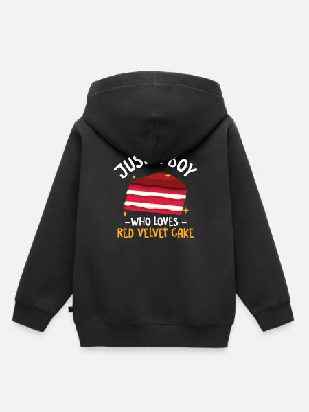 Velvet Cake Kuchen Geschenk - Kinder Premium Organic Hoodie - Schwarz