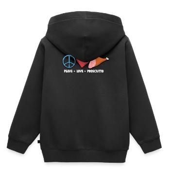 Jambon - Sweat Premium à capuche enfant bio - noir - Dos - AI Model Kid Male (0cm)