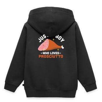 Jambon - Sweat Premium à capuche enfant bio - noir - Dos - AI Model Kid Male (0cm)