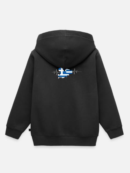Mykonos - Kinder Premium Organic Hoodie - Schwarz