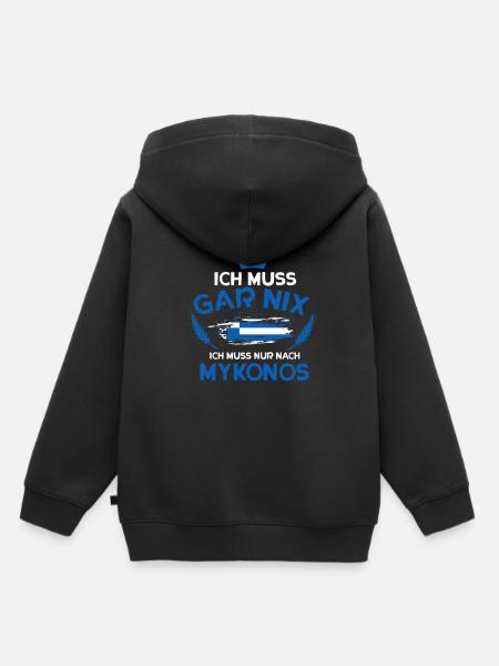 Mykonos - Kinder Premium Organic Hoodie - Schwarz