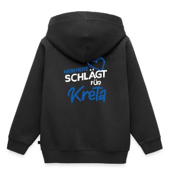 Kreta - Kinder Premium Organic Hoodie - Schwarz - Hinten - AI Model Kid Male (0cm)