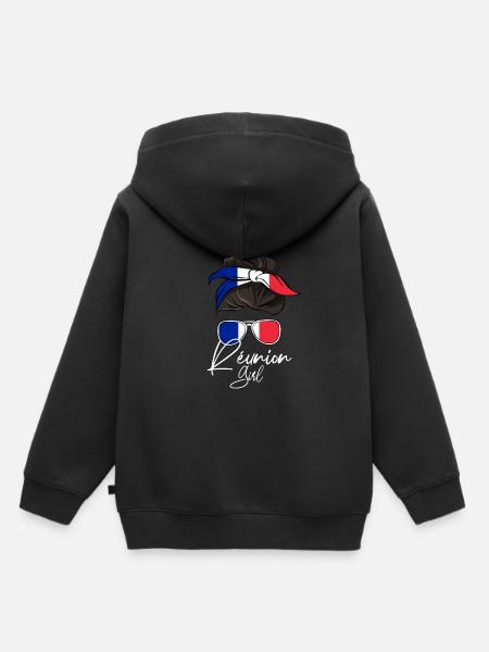 Reunion - Kinder Premium Organic Hoodie - Schwarz