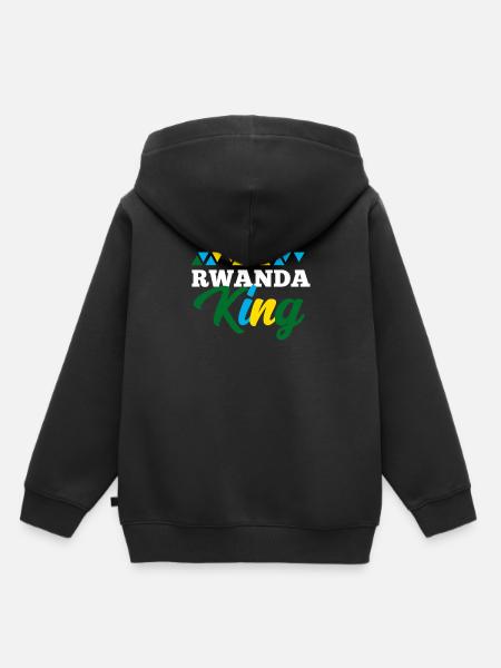 Rwanda - Kinder Premium Organic Hoodie - Schwarz