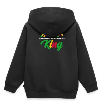 Sao Tome - Kinder Premium Organic Hoodie - Schwarz - Hinten - AI Model Kid Male (0cm)