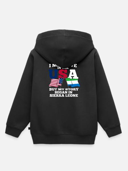Sierra Leone - Kinder Premium Organic Hoodie - Schwarz