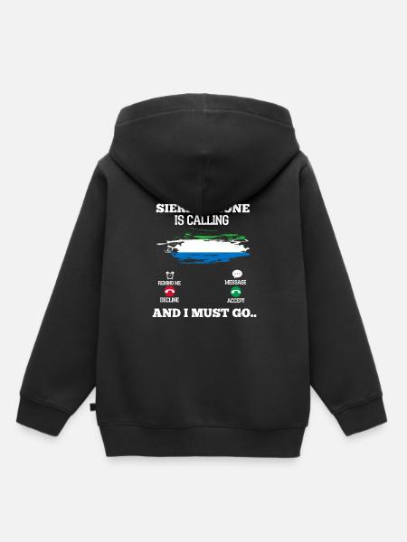 Sierra Leone - Kinder Premium Organic Hoodie - Schwarz