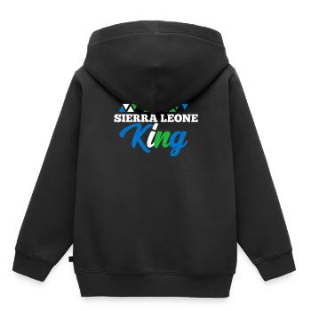 Sierra Leone - Kids Premium Organic Hoodie - black - Back - AI Model Kid Male (0cm)
